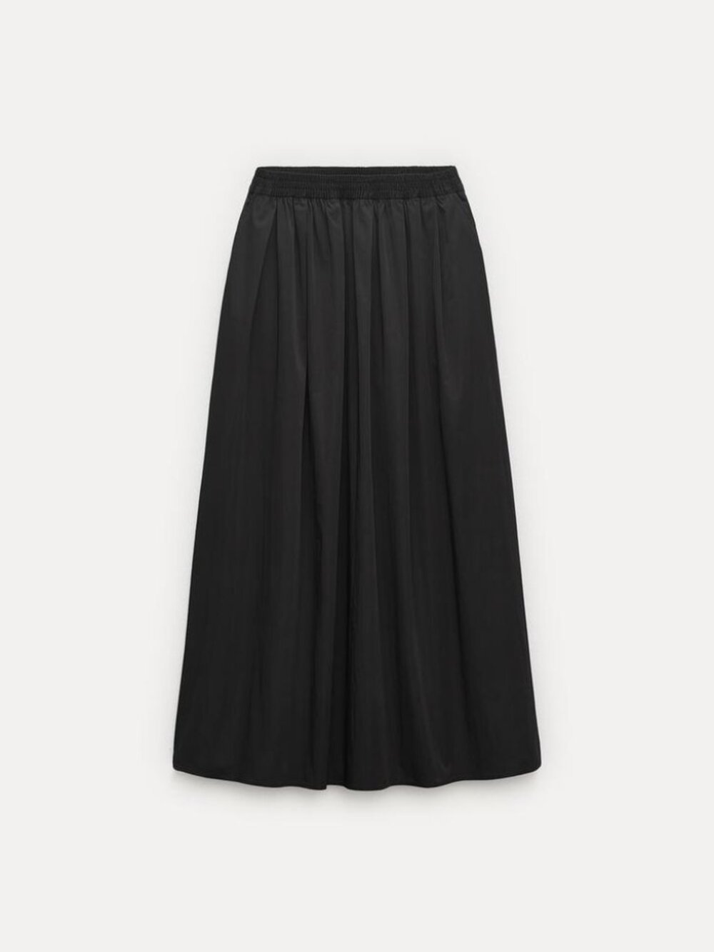 Elegant Black A-Line Maxi Skirt - Women